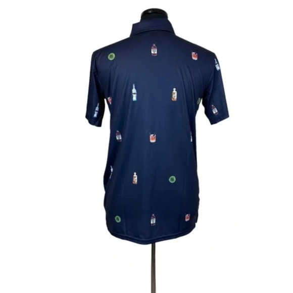 Gashouse Golf Transfusion Illusion Mixed Drinks Golf Polo Shirt Small Alcohol - Picture 4 of 7